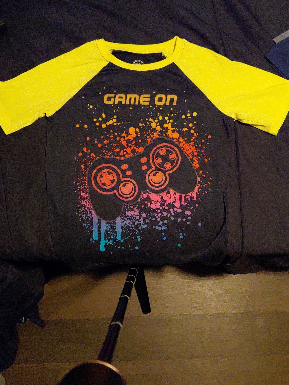 Game On Black and Yellow Gamer Tee